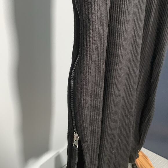 Rag & Bone The Knit Rib Zip Midi Dress Black Size M - Picture 7 of 13